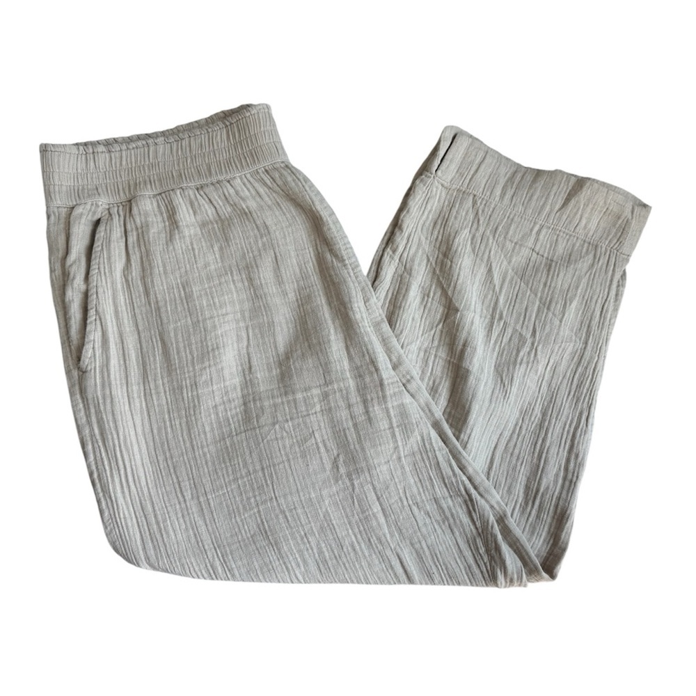 LOFT Outlet Gauze Ankle Pants XL Beige/Tan